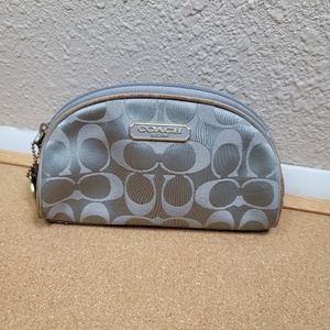Coach small purple travel makeup bag